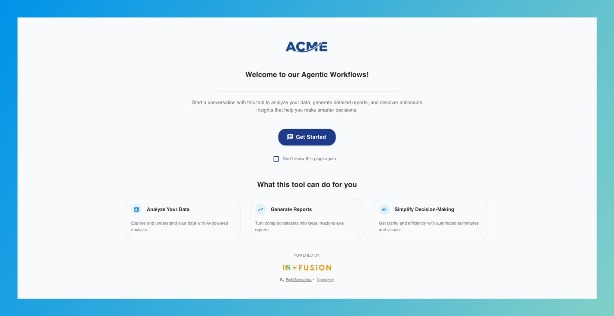 RS Fusion Platform Screenshot